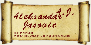Aleksandar Jašović vizit kartica